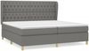 Boxspringbett mit Matratze Stoff Dunkelgrau 200x200 cm, Härtegrad: H2 [3128790] Bild 2