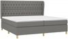 Boxspringbett mit Matratze Stoff Dunkelgrau 200x200 cm, Härtegrad: H2 [3128790] Bild 3