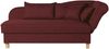 Recamiere mit Armteil rechts klappbar Katia Bezug Flachgewebe Buche natur / rot 22661 Bild 2