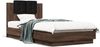 vidaXL Bettgestell mit Kopfteil Braun Eiche 75x190 cm Holzwerkstoff 3209981 Bild 2
