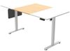 HOME DELUXE Höhenverstellbarer Schreibtisch ELMO Weiß/Holz - 160 x 60 cm Bild 3