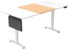 HOME DELUXE Höhenverstellbarer Schreibtisch ELMO Weiß/Holz - 160 x 60 cm Bild 4