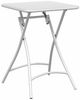 Gartentisch, Bistrotisch Weiß 55 x 55 x 72,5 cm Pulverbeschichteter Stahl Bild 2
