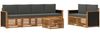 vidaXL Outdoor-Sofagarnitur mit Kissen 7 pcs Natur und Anthrazit 3384043 Bild 2