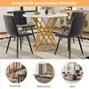 Rundertischer Esstisch 80x80 cm MDF Tischplatte Metallbeine verstellbar stabil für Esszimmer Wohnzimmer Büro Bild 5