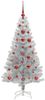 vidaXL Weihnachtsbaum mit 150 LEDs mit Ständer Silber 120 cm PET 3396652 Bild 4
