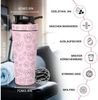 750ml Edelstahl Protein Shaker mit Kugel, Eiweiß Bottle rosa Bild 4