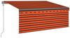 vidaXL Gelenkarmmarkise Automatisch mit Jalousie 3x2,5 m Orange & Braun Bild 2