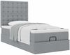 vidaXL Ottoman-Bett mit Matratze Hellgrau 100x200 cm Stoff 3313299 Bild 5