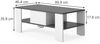 Couchtisch Wilmut Anthrazit/Weiß 89.8 x 46.4 cm mit Schublade Vicco Bild 2