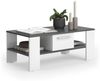 Couchtisch Wilmut Anthrazit/Weiß 89.8 x 46.4 cm mit Schublade Vicco Bild 5