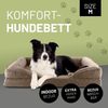 Lumaland Hundebett Indoor Cord M 90x65x18cm hellbraun vakuumiert Bild 2