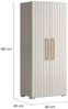 Dmora Gartenschrank Melville, Gartenmöbel, Mehrzweck-Gartenschrank, Container für Balkon oder Garage, Made in Italy, 80x45 h180 cm, Sand Bild 3