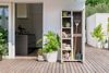 Dmora Gartenschrank Melville, Gartenmöbel, Mehrzweck-Gartenschrank, Container für Balkon oder Garage, Made in Italy, 80x45 h180 cm, Sand Bild 2