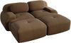 Ecksofa modular mit variabler Sitzfläche, Cordstoff (Braun), 32D hochelastische Polsterung, montagefrei,208x178x75 cm Bild 5