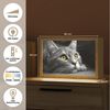 OnlyWow Tischleuchte Lightbox Katze - Schwarz - Weiß - Tiere - Natur, Dimmbar, Farbwechsel, LED, Warmweiß, Kaltweiß, Neutralweiß Einstellbar, Tischlampe, Schreibtischlampe, Desk, Dimmbar, mit Kabel, LED Bild 4