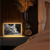 OnlyWow Tischleuchte Lightbox Katze - Schwarz - Weiß - Tiere - Natur, Dimmbar, Farbwechsel, LED, Warmweiß, Kaltweiß, Neutralweiß Einstellbar, Tischlampe, Schreibtischlampe, Desk, Dimmbar, mit Kabel, LED Bild 3
