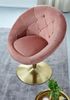 Kadima Design Chesterfield-Loungesessel "Adda": 360° Drehfunktion, Samtbezug, Trompetenfuß, 67x80-100x62 cm. Rosa, 67 x 62 x 100 cm Bild 5