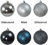 Julido 130 Weihnachtskugeln Christbaumkugeln Christbaumschmuck Silber/Stahlblau Bild 3