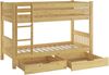 Kinderstockbett aus Massivholz mit wählbarem Zubehör, Liegefläche 90x200 V-60.12-09Ni70Rollrost. Matratzen und Doppelbettkasten inkl. Bild 4