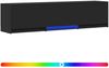 vidaXL Fernsehschrank mit LED Schwarz 165 x 34 x 40 cm Holzwerkstoff 3418717 Bild 2