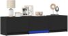vidaXL Fernsehschrank mit LED Schwarz 165 x 34 x 40 cm Holzwerkstoff 3418717 Bild 3