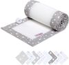 babybay Nestchen 3D Mesh-Piqué passend für Modell Maxi, Boxspring, Comfort und Comfort Plus, perlgrau Sterne weiß Bild 1