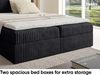 MEBLINI Boxspringbett TYLA 140x200 cm mit Bettkasten – H4/Schwarz Plüsch Polsterbett - Doppelbett mit Topper & Taschenfederkern-Matratze Bild 4