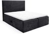 MEBLINI Boxspringbett TYLA 140x200 cm mit Bettkasten – H4/Schwarz Plüsch Polsterbett - Doppelbett mit Topper & Taschenfederkern-Matratze Bild 2