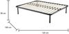 Dmora Doppelbettgestell Krovanh, orthopädisches Untergestell mit 14 Latten, 100 % Made in Italy, 120 x 190 x 30 cm Bild 3