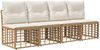 vidaXL Outdoor-Sofagarnitur 12 pcs Natürlich und Cremweiß Polyester 3437656 Bild 4