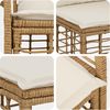 vidaXL Outdoor-Sofagarnitur 12 pcs Natürlich und Cremweiß Polyester 3437656 Bild 5