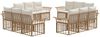 vidaXL Outdoor-Sofagarnitur 12 pcs Natürlich und Cremweiß Polyester 3437656 Bild 2
