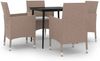 vidaXL 5-tlg. Garten-Essgruppe mit Kissen Poly Rattan und Glas 3099752 Bild 2