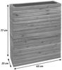 Pflanzkasten HWC-L21, Hochbeet Pflanzkübel Blumentopf, eckig 77x63x23cm Outdoor Akazie Holz FSC®-zertifiziert ~ hellbraun Bild 3