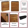 Pflanzkasten HWC-L21, Hochbeet Pflanzkübel Blumentopf, eckig 77x63x23cm Outdoor Akazie Holz FSC®-zertifiziert ~ hellbraun Bild 2
