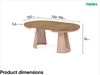 MEBLINI Esstisch Rund Ausziehbar aus Metall - 120-196x76 cm - CONEY - Lefkas Eiche/Kupferfarbe - Loft - Esszimmertisch Modern - Küchentisch - Ausziehtisch - Round Dining Table Bild 3