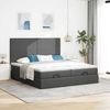 vidaXL Ottoman-Bett mit Matratzen Dunkelgrau 180x200 cm Stoff 3313672 Bild 3