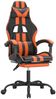 vidaXL Gaming-Stuhl mit Fußstütze Schwarz und Orange Kunstleder [3143836] Bild 2