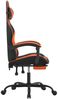vidaXL Gaming-Stuhl mit Fußstütze Schwarz und Orange Kunstleder [3143836] Bild 4
