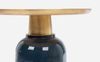 Beistelltisch Malinma Grande aus Metall, modern, rund, Blau, lackierte Oberfläche, Bizzotto Bild 2