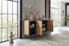 KAWOLA Sideboard AVRIL 4 Türen Eiche braun 87 x 40 x 181 cm Bild 4