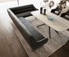 Esszimmerbank Taya-Flex 285x190 cm Mikrofaser Anthrazit Vintage Kufengestell flach Effektfinish Titan Taschenfederkern Links Bild 4