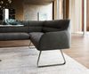 Esszimmerbank Taya-Flex 285x190 cm Mikrofaser Anthrazit Vintage Kufengestell flach Effektfinish Titan Taschenfederkern Links Bild 5