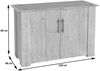 Sideboard HWC-L76, Kommode Schrank, Industrial Massiv-Holz MVG-zertifiziert 80x120x48cm, natur mit Metall-Optik Bild 3