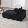 Sofa aus Cord 158x93x61 cm mit Seitenfächern & Becherhaltern, schwarz Bild 3