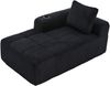 Sofa aus Cord 158x93x61 cm mit Seitenfächern & Becherhaltern, schwarz Bild 5