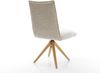Drehstuhl Lelio-Flex Webstoff Soft Beige Holzgestell kantig Natur 180° drehbar Taschenfederkern Bild 5