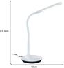 LED Schreibtischleuchten 2er SET Weiß, dimmbar, Flexgelenk, 41cm hoch Bild 3