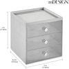 Organizer stapelbare Aufbewahrungsbox mit 3 Schubladen mDesign transparent/grau Bild 2